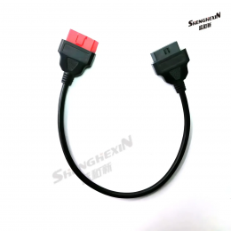 车载OBD2诊断延长线带插头公接头16针汽车插头